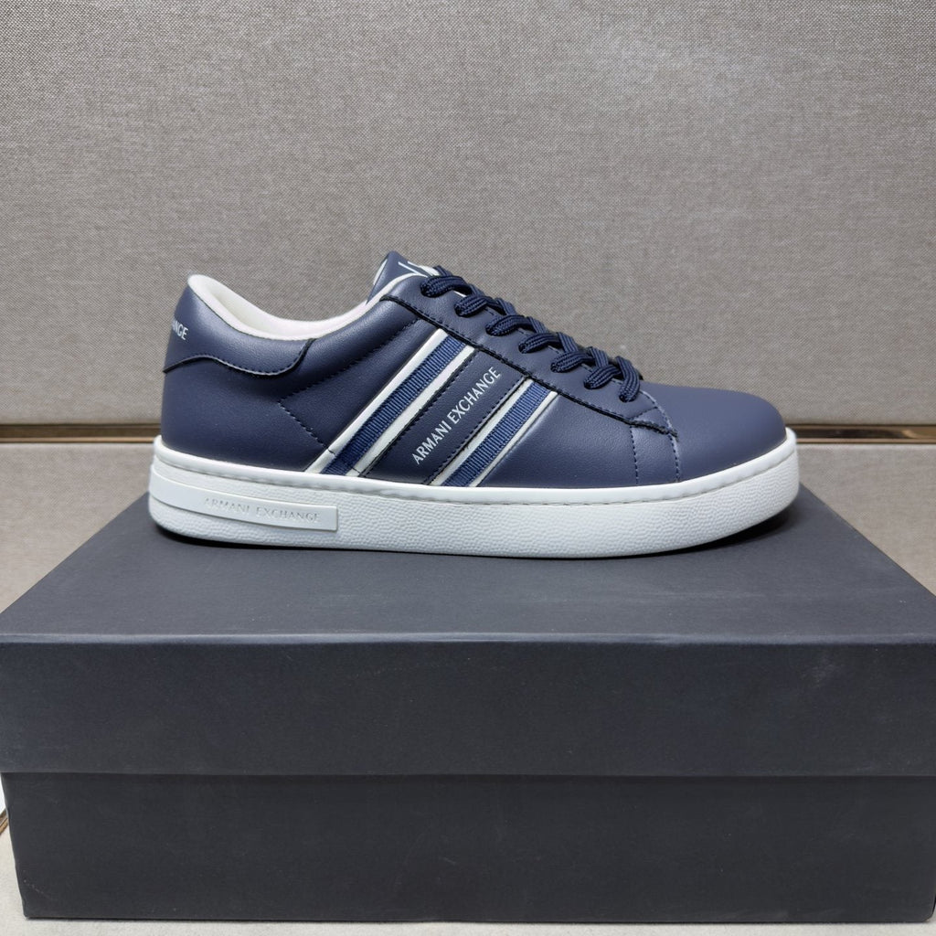Armani Men's Striped Low-Top Sneakers