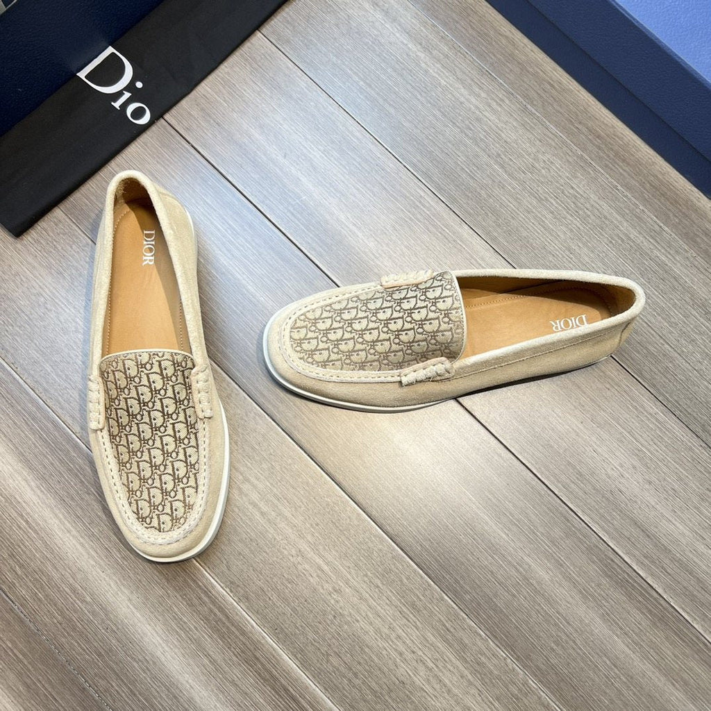 Dior Patterned Vamp Slip-On Shoes