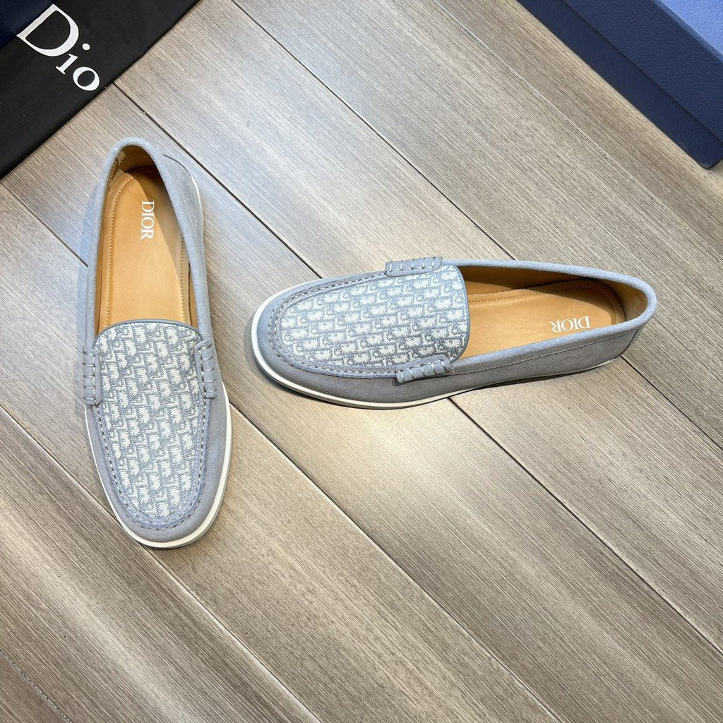 Dior Patterned Vamp Slip-On Shoes